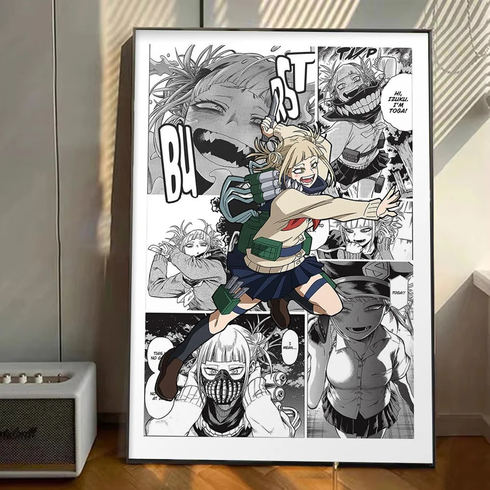 My Hero Academia Anime Poster Stickers Art Wall Murals Decor Game Room Decor Gifts Kawaii HD Painting Cat Cars