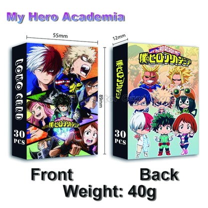 LOMO Card 30Pcs/Set Anime Sailor Moon One Piece Naruto JOJO SAO Cards Photocards Hobby Game Collection Toys For Children Gifts