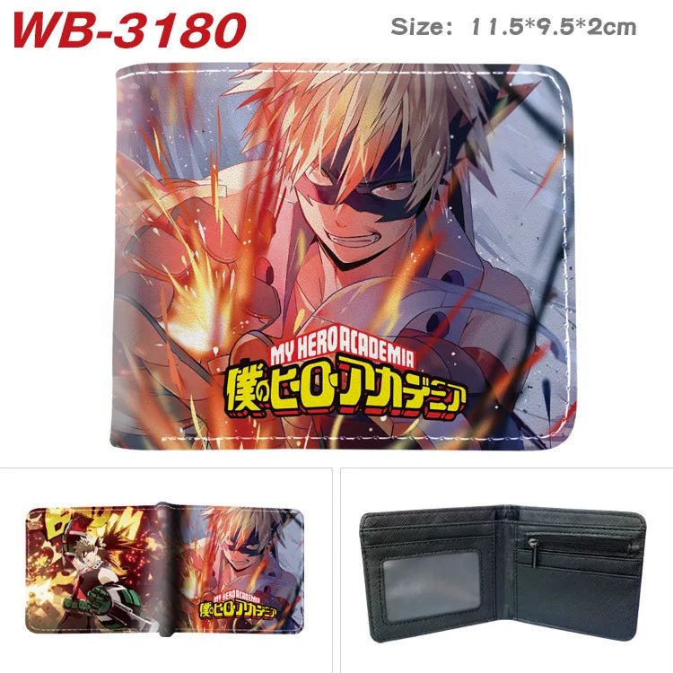My Hero Academia Cartoon Short Wallet Anime Coin Purse with Card Holder