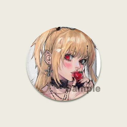 Death Note HD Print Anime Pins Handmade Round Brooches L Killer Yagami Light Cosplay Badge Backpacks Jewelry Gifts Accessory
