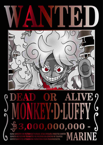 One Piece Pastable Canvas Painting Anime Figure Luffy All Characters WANTED HD Print Picture for Bedroom Wall Decoration Poster