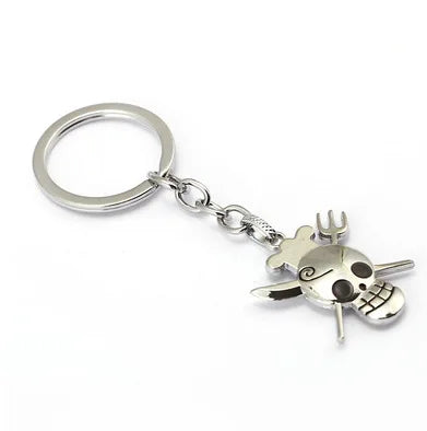 Anime One Piece Metal Keychain Luffy Hat Zoro Nami Sanji Chopper Figure Pendant Car Keyring For Men Women Kid Gift Jewelry
