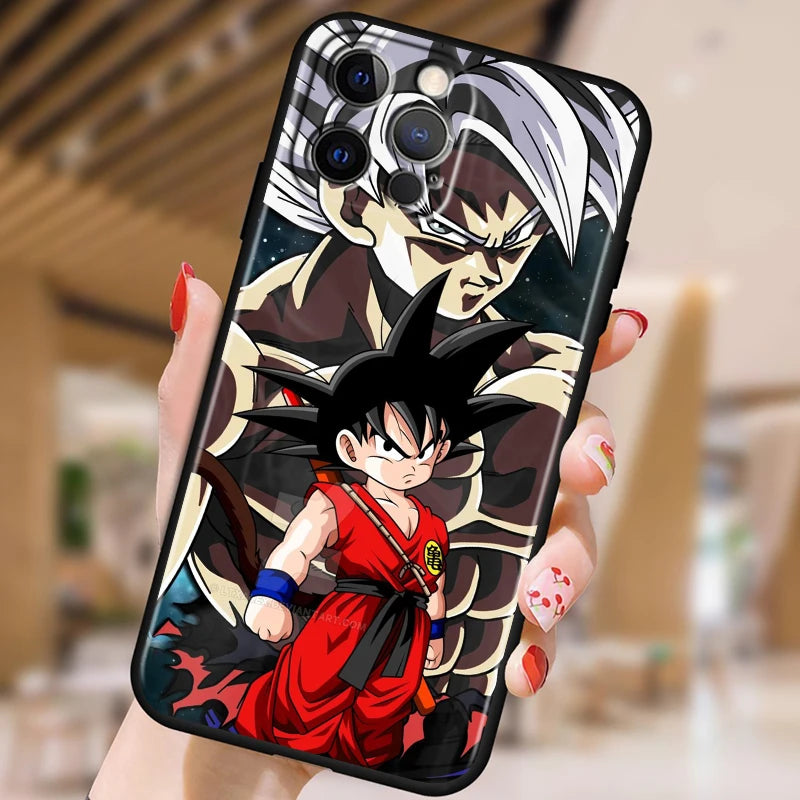 G-Goku D-Dragon Ball Z Art For Apple iPhone 15 14 13 12 Pro Max Mini 11 Pro XS Max X XR 6 7 8 Plus SE 2020 Black Soft Phone Case