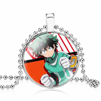 My Hero Academia Round Pendant Cartoon Student Necklace Anime Peripheral Accessories My Hero Academia Sweater Chain Gift