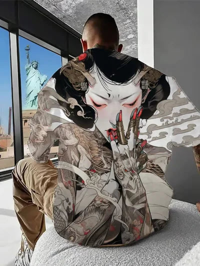 Men's T-Shirt Anime Girl Character Tee 3D Sexy Beauty Printed t shirt Loose Casual Street Men Top Oversized Short Sleeve T-shirt