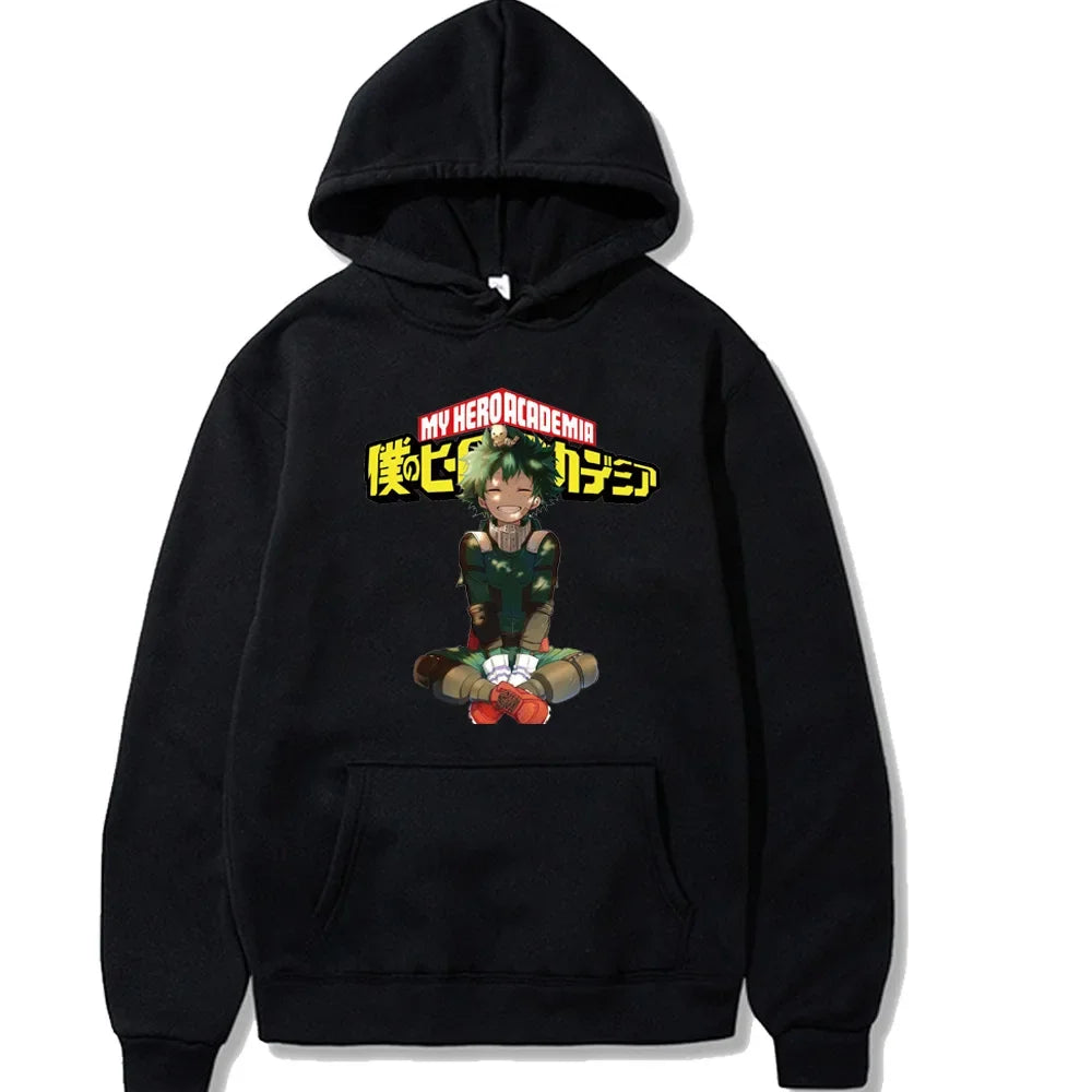 My Hero Academia Hoodies Graphic Fashion Sweatshirt Hip Hop Casual Unisex Autumn Winter Harajuku Fleece Streetwear Tops