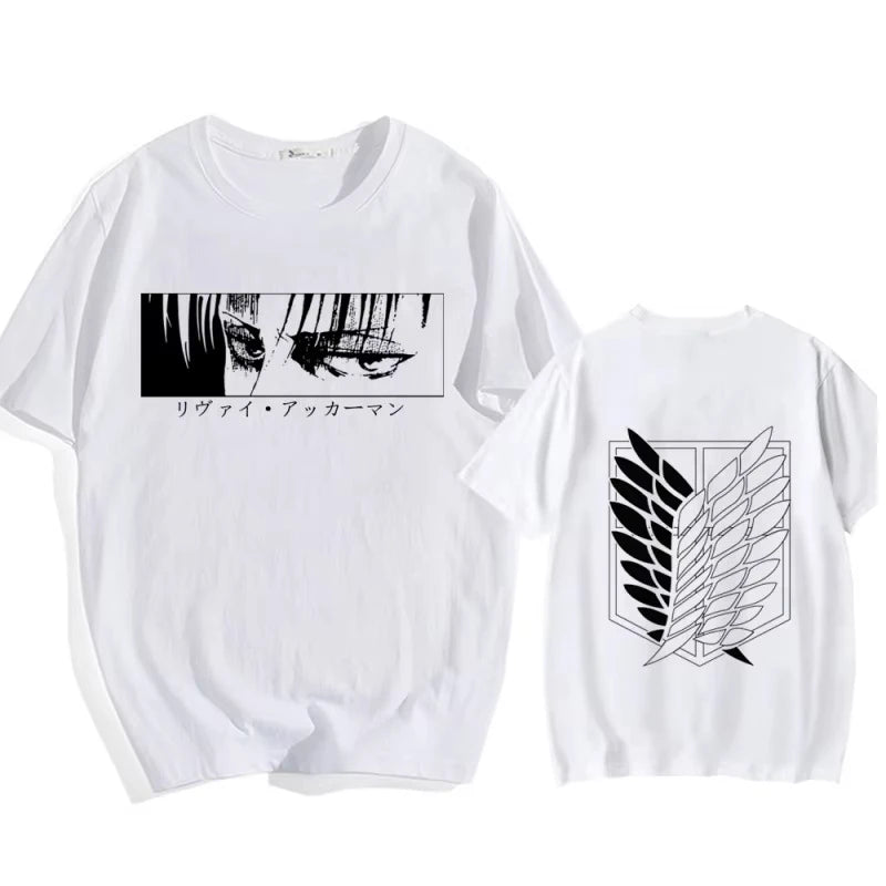 2025 Women's T-shirts Anime Attack on Titan Print Short-sleeved T-shirts Men's Luxury T-shirts Summer Casual Streetwear Oversize