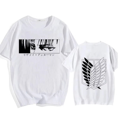 2025 Women's T-shirts Anime Attack on Titan Print Short-sleeved T-shirts Men's Luxury T-shirts Summer Casual Streetwear Oversize