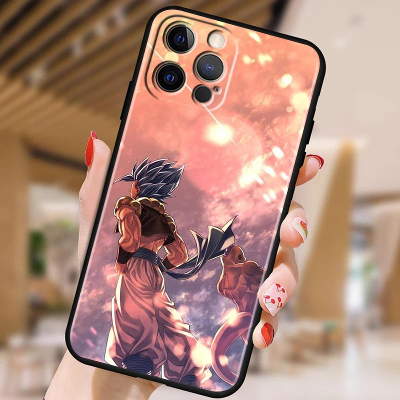 G-Goku D-Dragon Ball Z Art For Apple iPhone 15 14 13 12 Pro Max Mini 11 Pro XS Max X XR 6 7 8 Plus SE 2020 Black Soft Phone Case