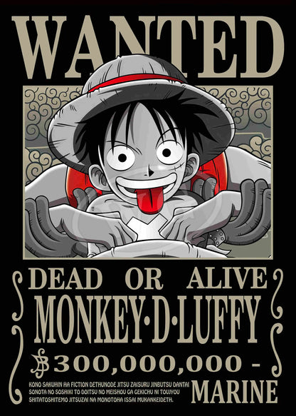 One Piece Pastable Canvas Painting Anime Figure Luffy All Characters WANTED HD Print Picture for Bedroom Wall Decoration Poster