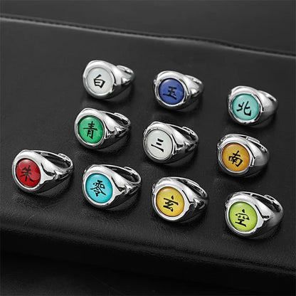 Anime Cosplay toy Ring Set Akatsuki Itachi Ring For Women Men Metal Finger Jewelry Accessories Cool Best Friend Child Gift