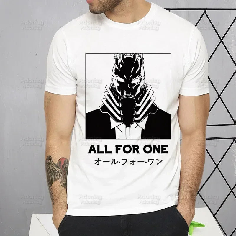 My Hero Academia T Shirt Men Retro Washed Tops Tee Harajuku Midoriya Izuku Tshirt Streetwear Hip Hop Male Bakugou Anime T-shirts