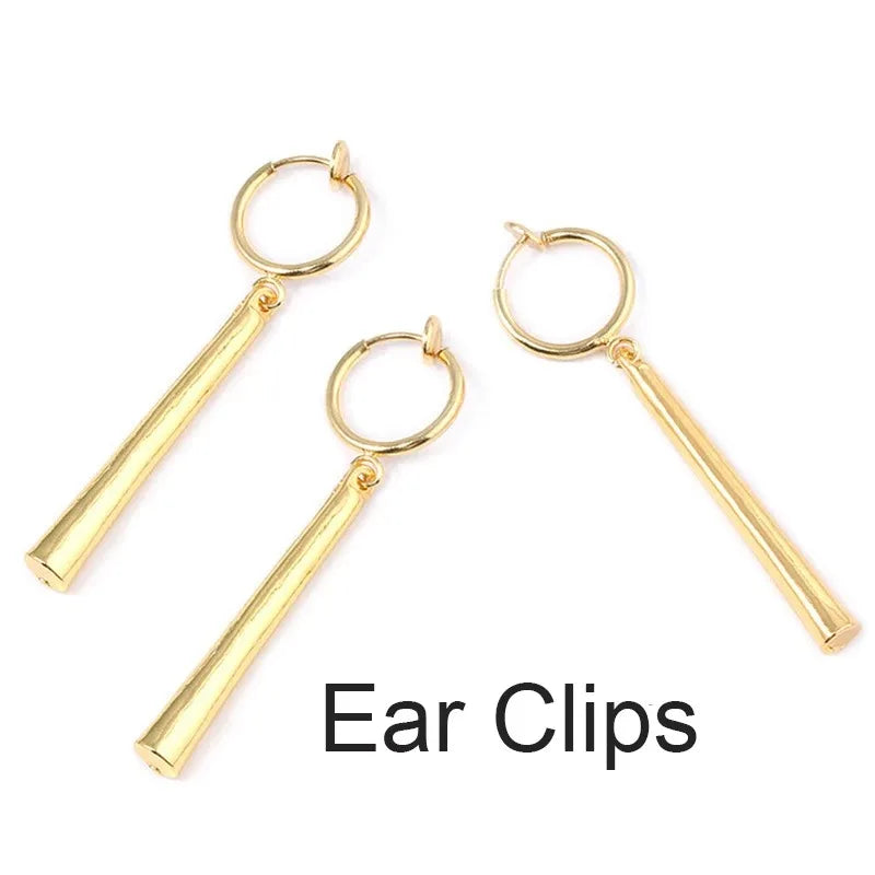 1/3pcs Anime Roronoa Zoro Cosplay Earrings, Long Column Pendant Drop Earrings Ear Clips Stud for Women Men Jewelry Gift