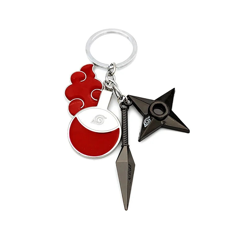 New Pendant Keychains Uzumaki Naruto Anime Figures Accessories Akatsuki Itachi Manga Men Key Chain Fans Gift Kids Toys Keyrings