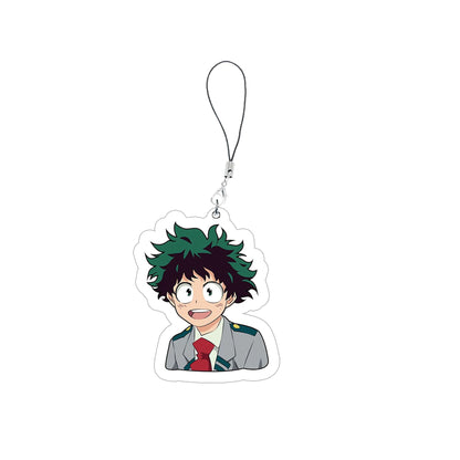 Anime My Hero Academia Phone Charm Keychain Acrylic My Hero Academia Small Mobile Phone Chain Key Rin Accessories Fans Gifts