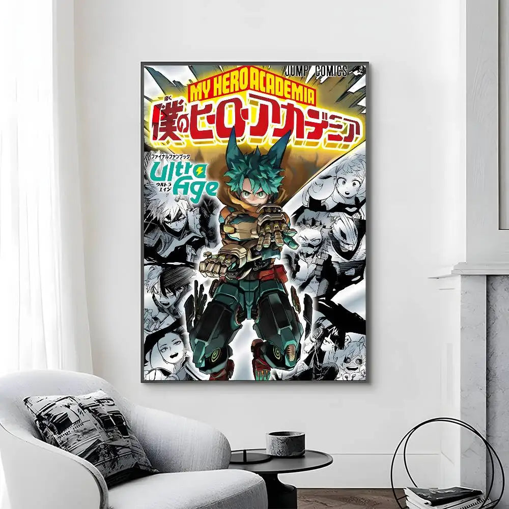 C-Classic Anime My Hero Academia Third Poster Canvas painting poster with prints Home bedroom living room decoration gift