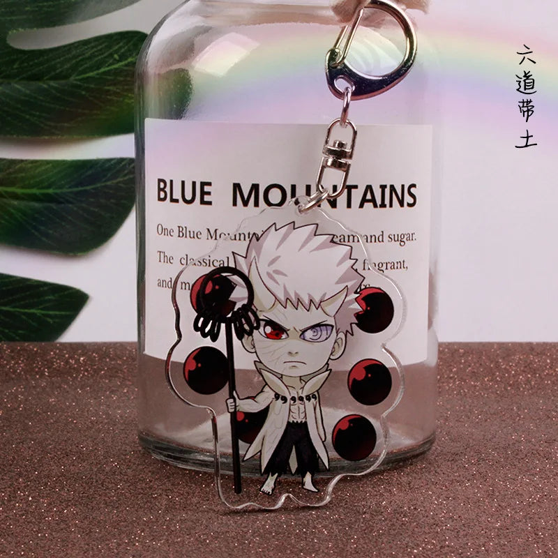 Anime Tobi Uchiha Obito Itachi Madara Uzumaki Hatake Kakashi Hyuga Hinata Deidara Acrylic Keychains Pendants Figure Toys Gifts