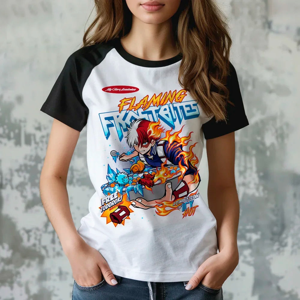 My Hero Academia t shirt women designer t-shirts girl manga clothing