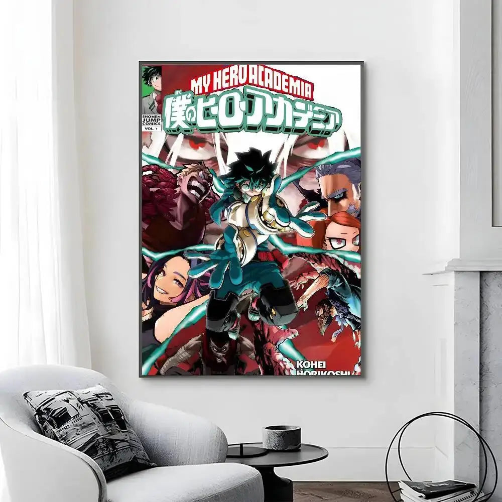 My Hero Academia Poster Canvas Art Print  Perfect Bedroom Wall Decor  Gift