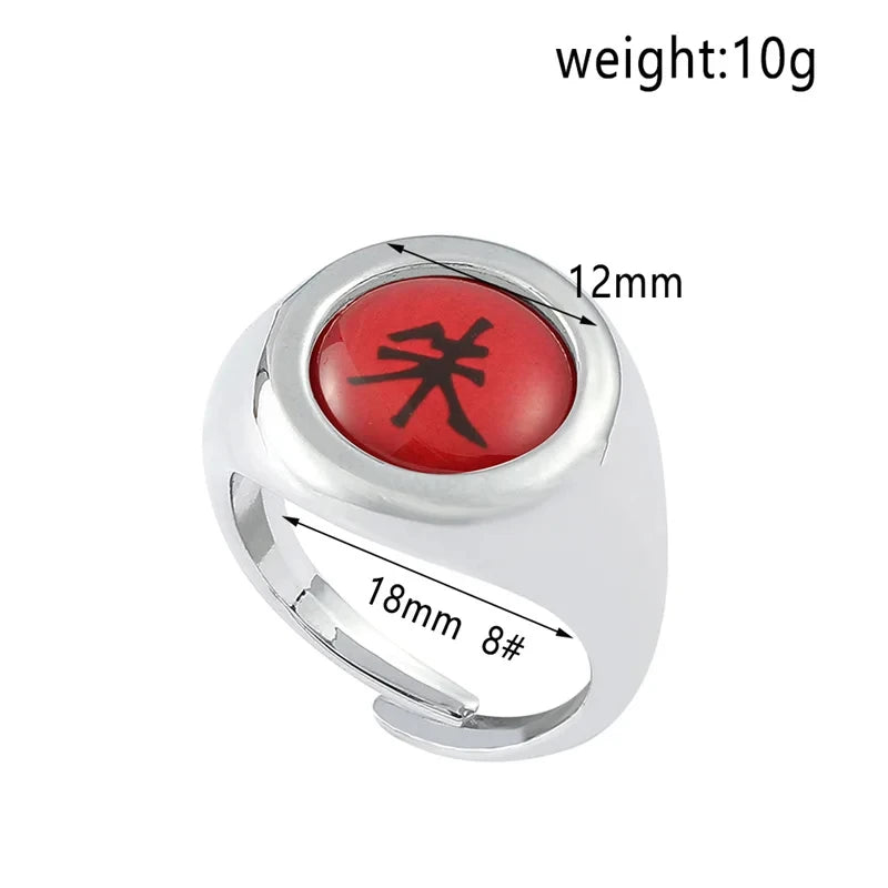 Anime Cosplay toy Ring Set Akatsuki Itachi Ring For Women Men Metal Finger Jewelry Accessories Cool Best Friend Child Gift
