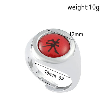 Anime Cosplay toy Ring Set Akatsuki Itachi Ring For Women Men Metal Finger Jewelry Accessories Cool Best Friend Child Gift