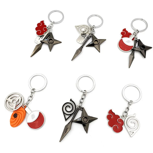 New Pendant Keychains Uzumaki Naruto Anime Figures Accessories Akatsuki Itachi Manga Men Key Chain Fans Gift Kids Toys Keyrings