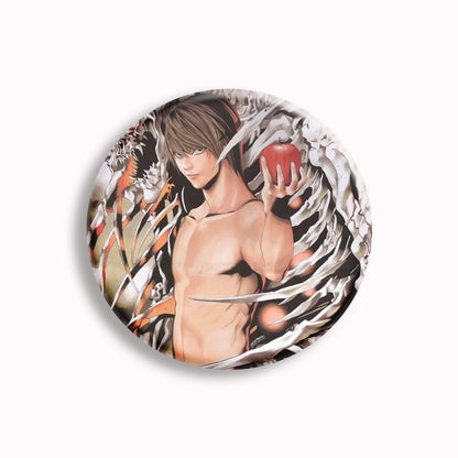 Japanese Anime Death Note Button Pins Handmade L Killer Yagami Light Round Brooch Cosplay Accessories Decor Friends Gifts