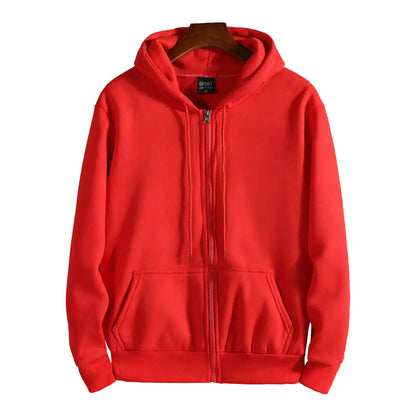Cotton Hooded Zip Sweater Jacket