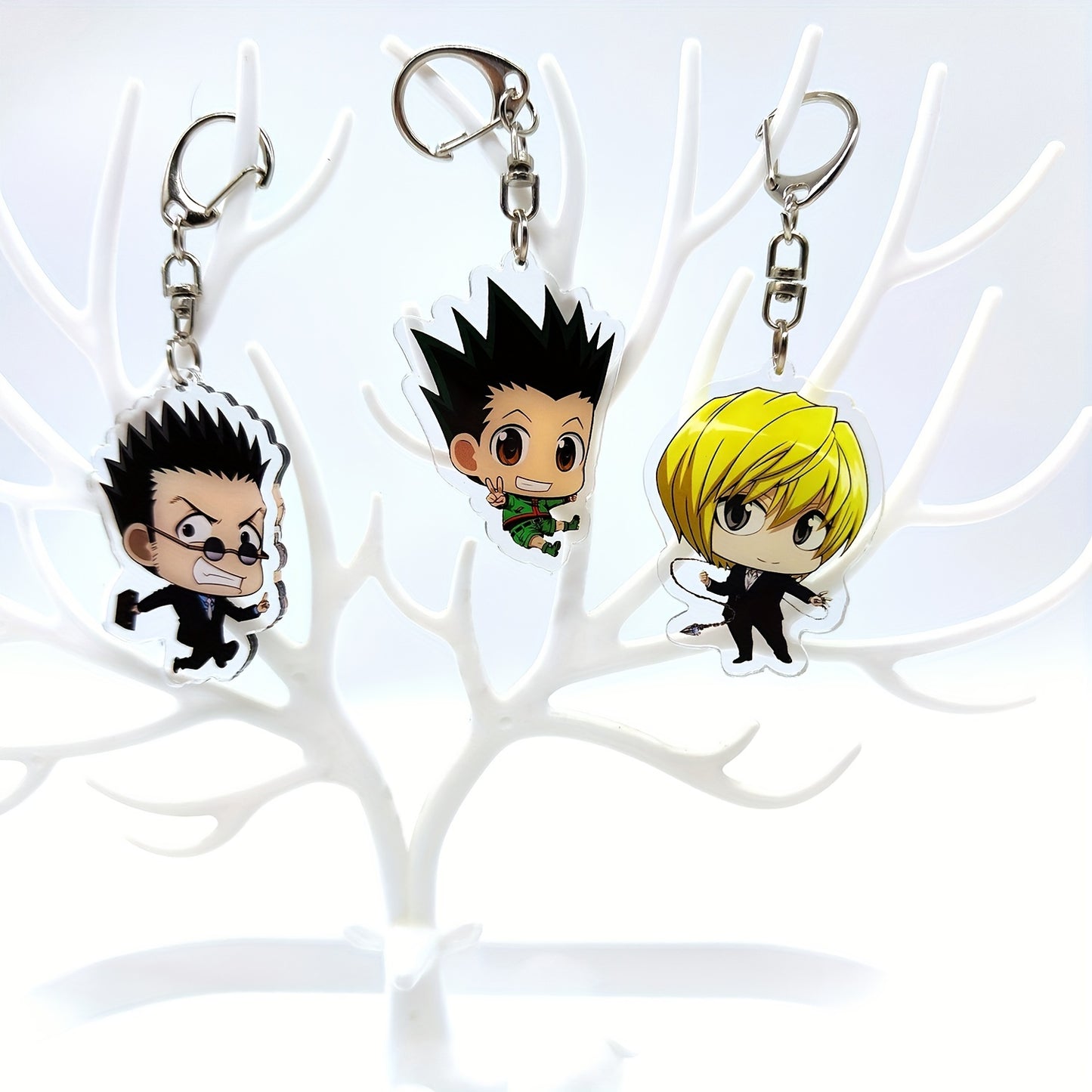 Japanese Cartoon Anime Keychain Acrylic Kawaii Cute Key Ring Purse Bag Backpack Car Key Charm Earbud Case Accessory Collectors Gift