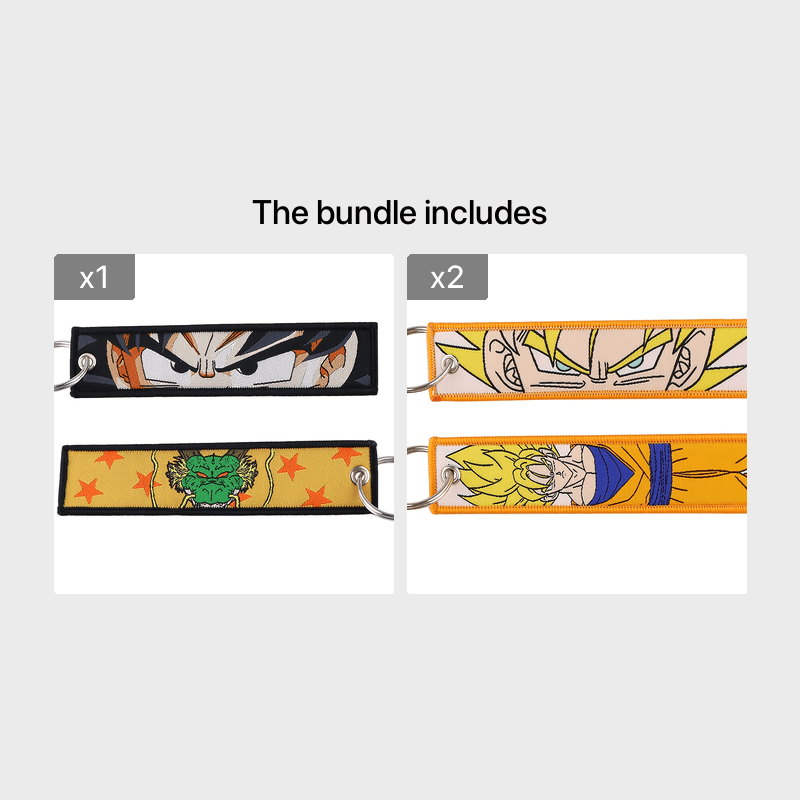 Anime Charm Embroidered Keychain: Durable, Versatile Jet Tag for Backpacks & Car Keys - Ideal Gift for Men