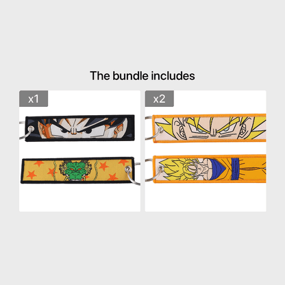 Anime Charm Embroidered Keychain: Durable, Versatile Jet Tag for Backpacks & Car Keys - Ideal Gift for Men