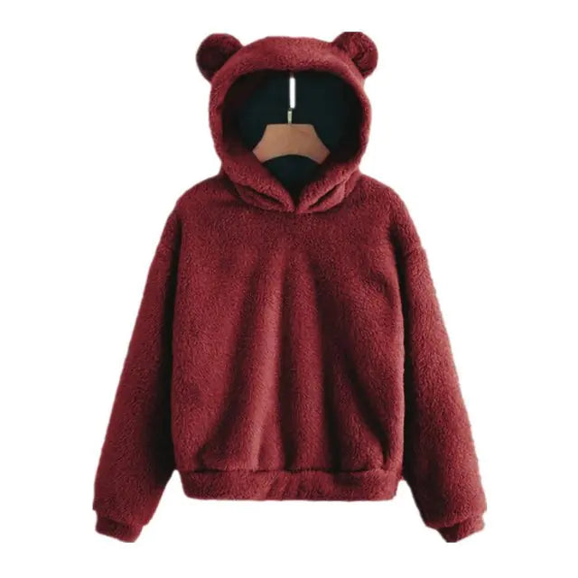Velvet Bunny Ear Cozy Hoodie
