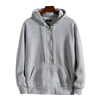 Cotton Hooded Zip Sweater Jacket