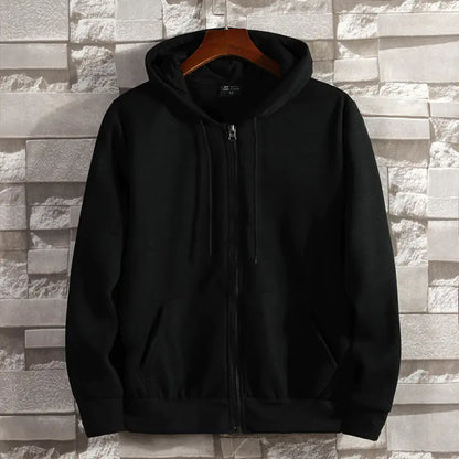 Cotton Hooded Zip Sweater Jacket