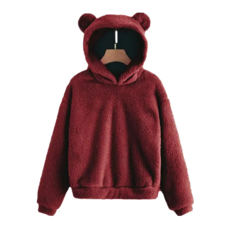 Velvet Bunny Ear Cozy Hoodie