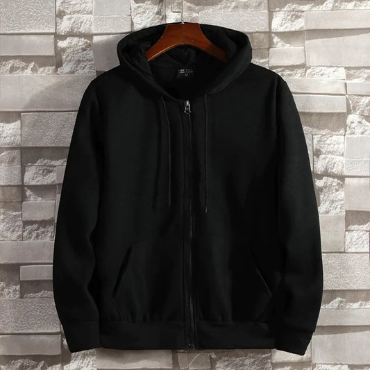 Cotton Hooded Zip Sweater Jacket